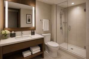 Comfort-Studio | Badezimmer | Kostenlose Toilettenartikel, Haartrockner, Handtücher, Seife