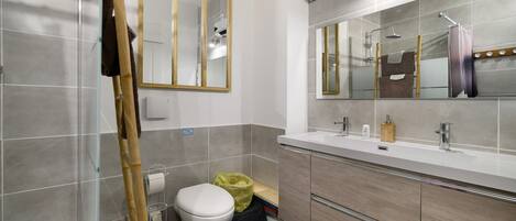 Shower, hair dryer