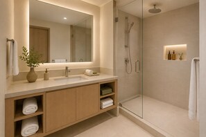 Economy-Zimmer | Badezimmer | Kostenlose Toilettenartikel, Haartrockner, Handtücher, Seife