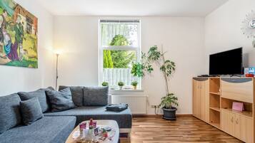 Fernseher, DVD-Player, Stereoanlage