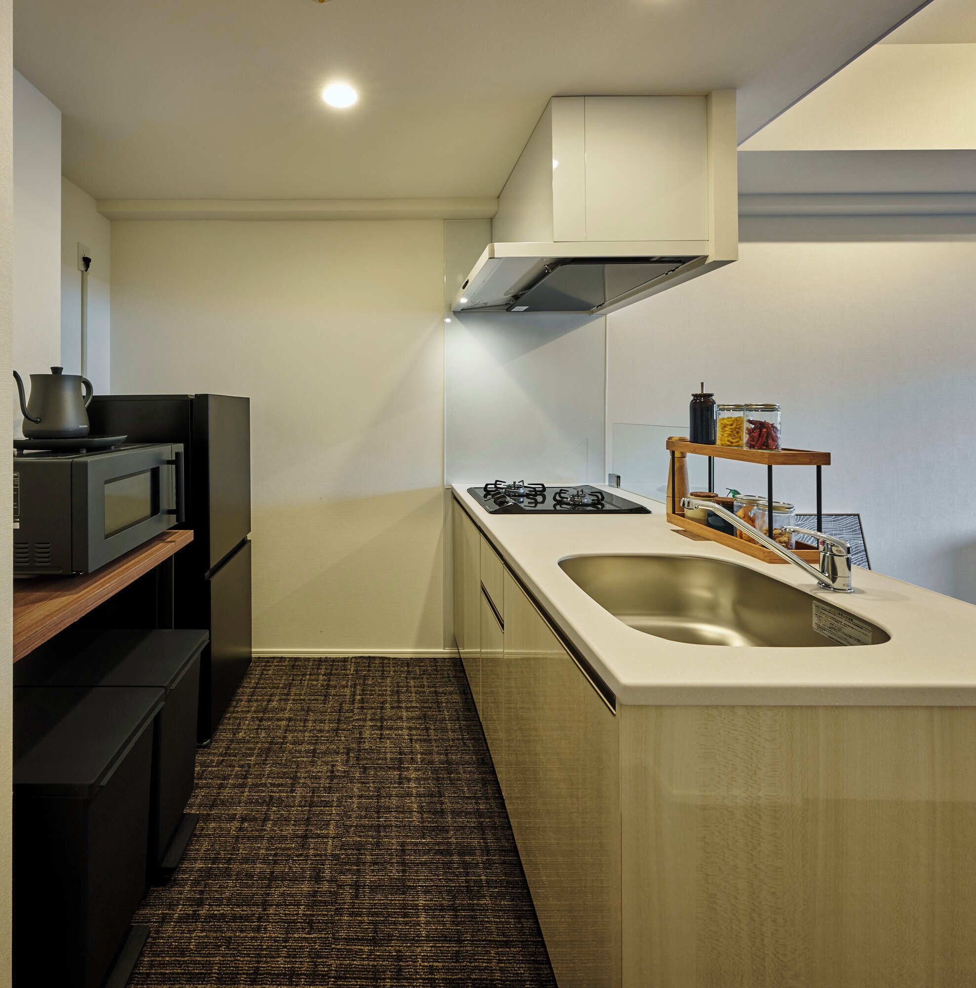 Double Room | Private kitchen | Full-size fridge, stovetop, cookware/dishes/utensils