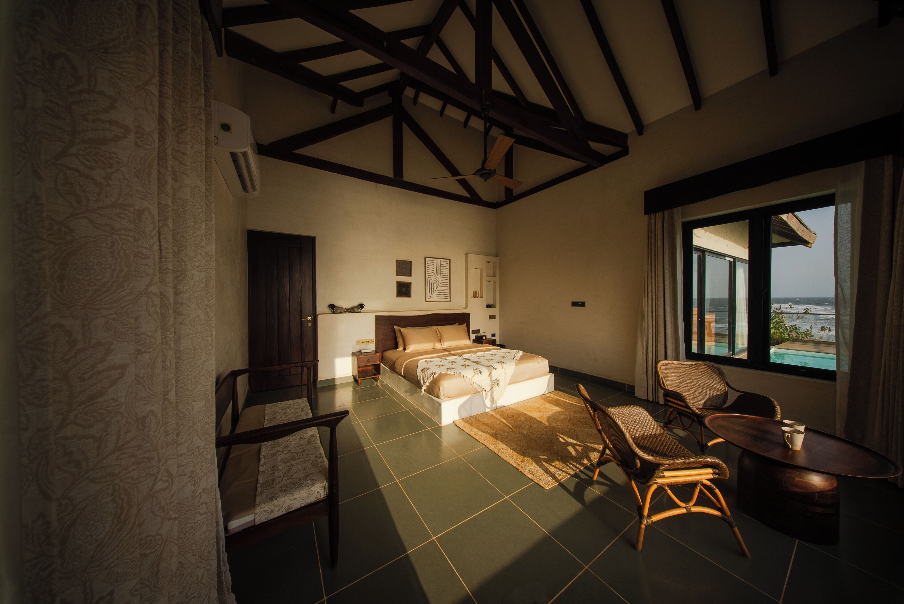 Villa Luxe, vue mer, en front de plage | Coffres-forts dans les chambres, bureau