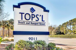 A sign for TOPS'L Beach and Racquet Resort with the address 9011. - 🌴Summit at Tops'l 612 | Large Balcony with Gulf Views | Pool | Walk to Beach🌞 (Miramar Beach)