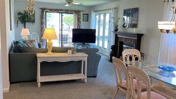 Smart TV, video games, DVD player, video library
