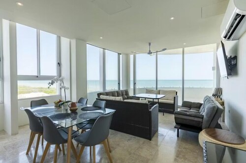 Beachfront Paradise with Shared Pool Telchac | Depto A12