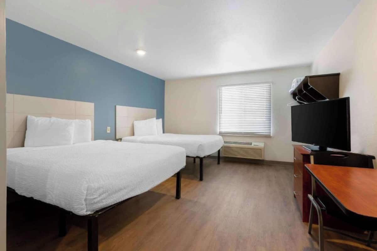 Room, 2 Queen Beds, Non Smoking (Kitchen) | Free WiFi, bed sheets