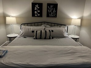 Iron/ironing board, travel crib, WiFi, bed sheets