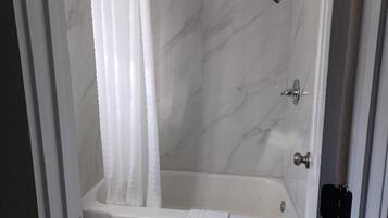 Soap, shampoo, toilet paper