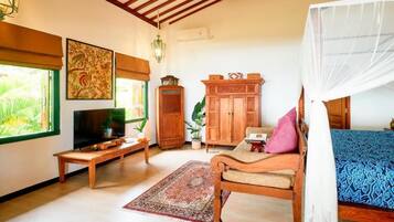 Deluxe Double or Twin Room, Balcony, Beach View | Desk, laptop workspace, free WiFi