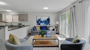 Living area - Skyline Views, Sleeps 8 and only Steps to SAIT, U of C & Downtown! (Calgary)