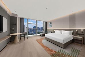 Quarto | Edredons de pluma, frigobar (abastecido com alguns itens grátis)