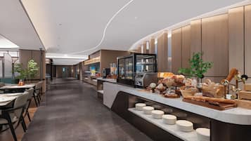 Café da manhã com buffet todos os dias mediante uma taxa
