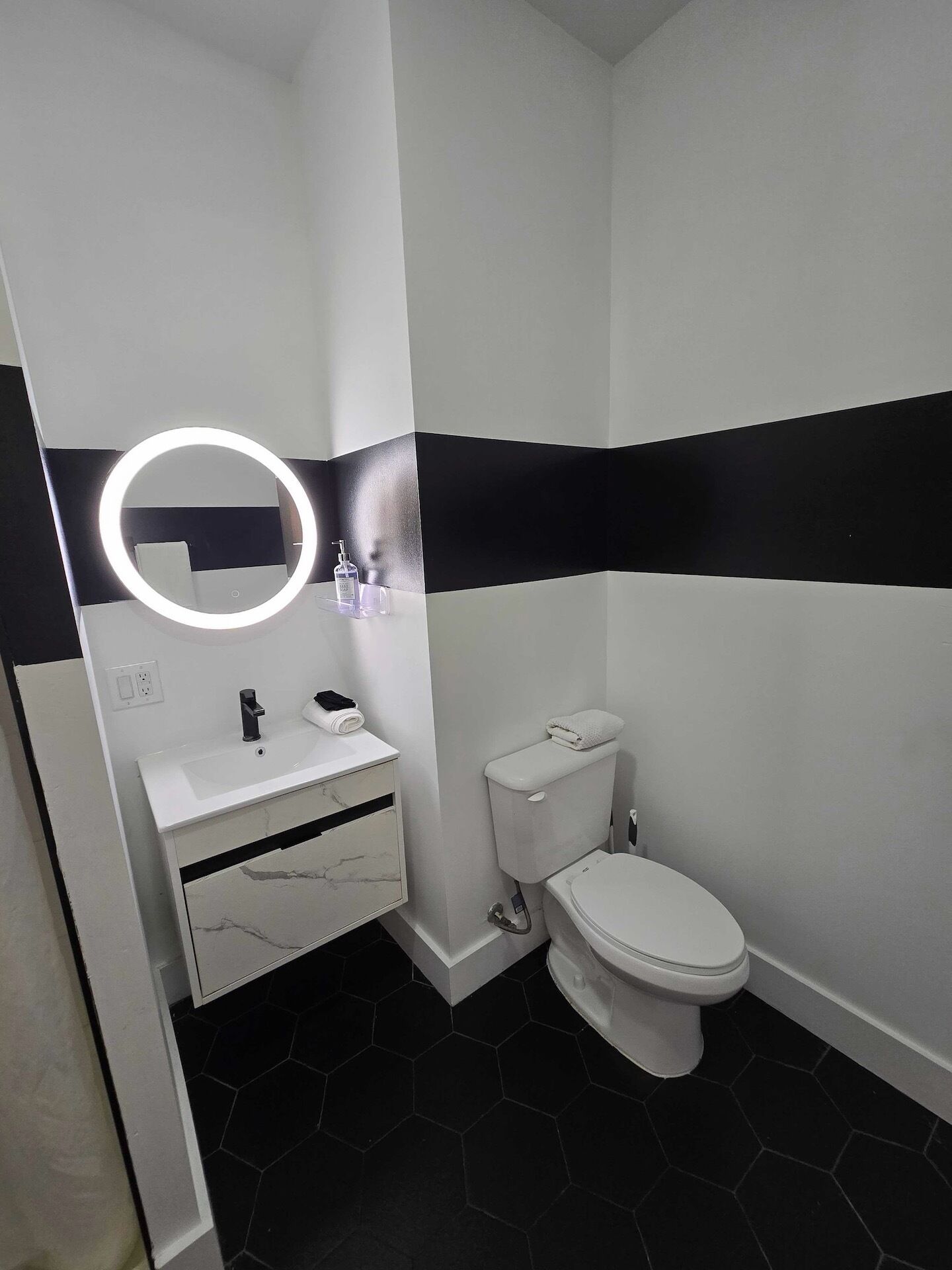 Hair dryer, towels