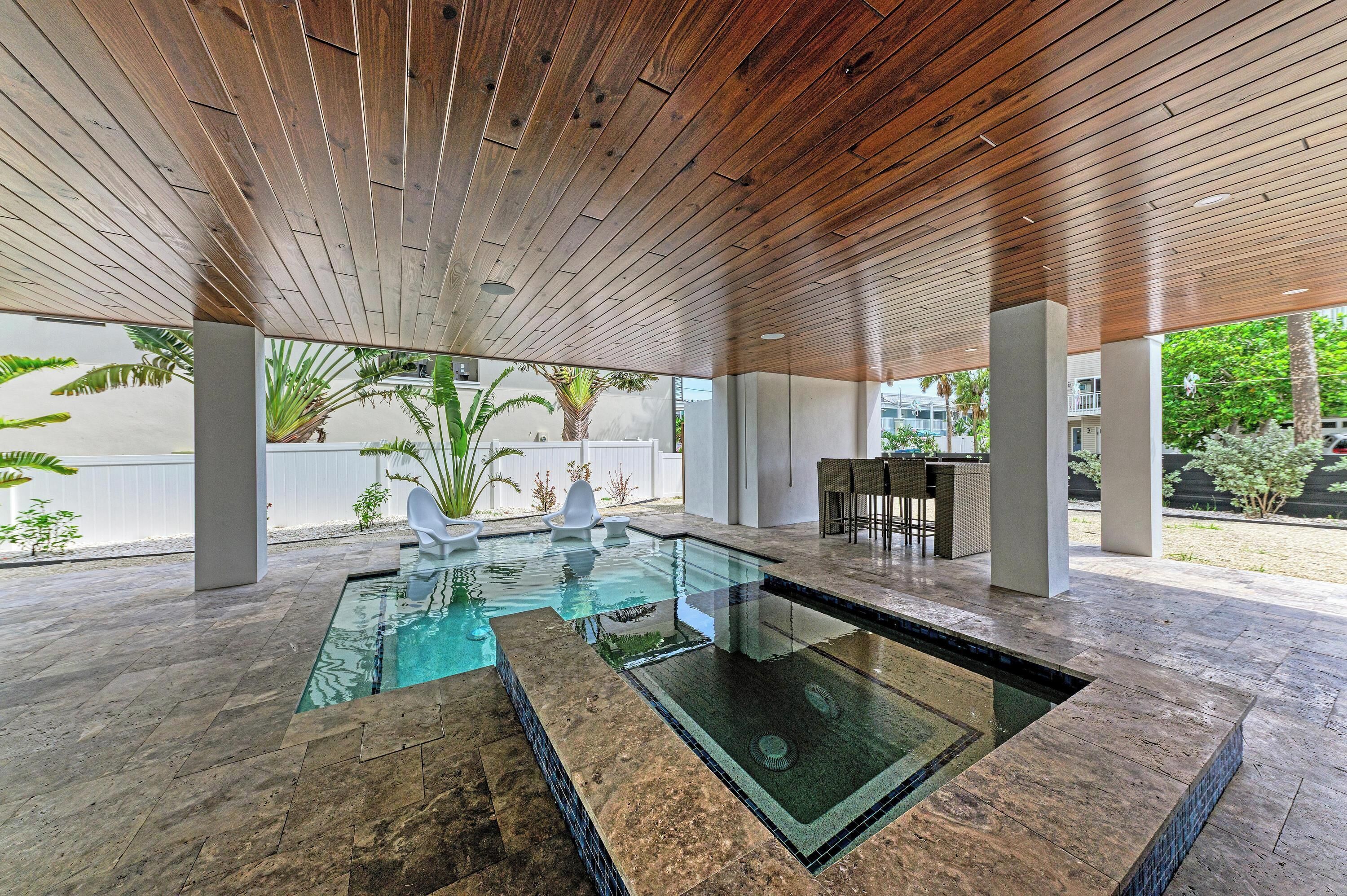 A heated pool