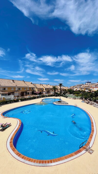 Las Americas Pool & Private Patio Apartment 10