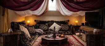 Silk Meets Sakura · Private Suite + Shoji Bath