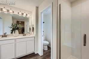 Bathroom - Modern Colorado Springs Retreat with 3BR Home with Mountain Views, Office & AC (Colorado Springs)