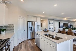 Private kitchen - Modern Colorado Springs Retreat with 3BR Home with Mountain Views, Office & AC (Colorado Springs)