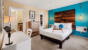 2 bedrooms, desk, iron/ironing board, travel crib