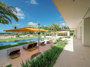 Terrace/patio - Shemesh Residence - Ocean & golf views with full staff at unique Cap Cana villa (Cap Cana)