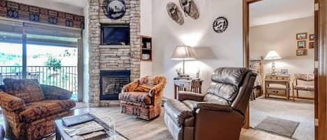 TV, fireplace, DVD player