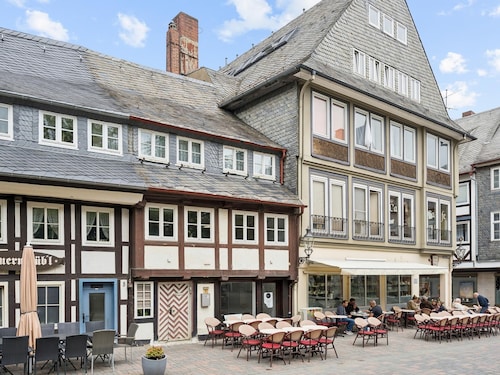 Half-timbered house in the midst of the old town
