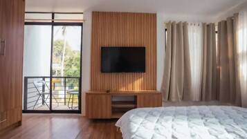 2 bedrooms, in-room safe, iron/ironing board, travel cot