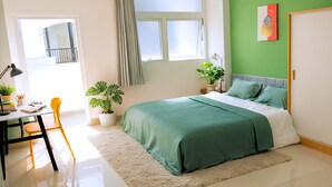 Studio, balkon, pemandangan kota