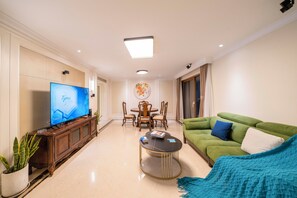 Living area - Tyms 2BR 2BA Modern Residence Xujiahui (Shanghai)