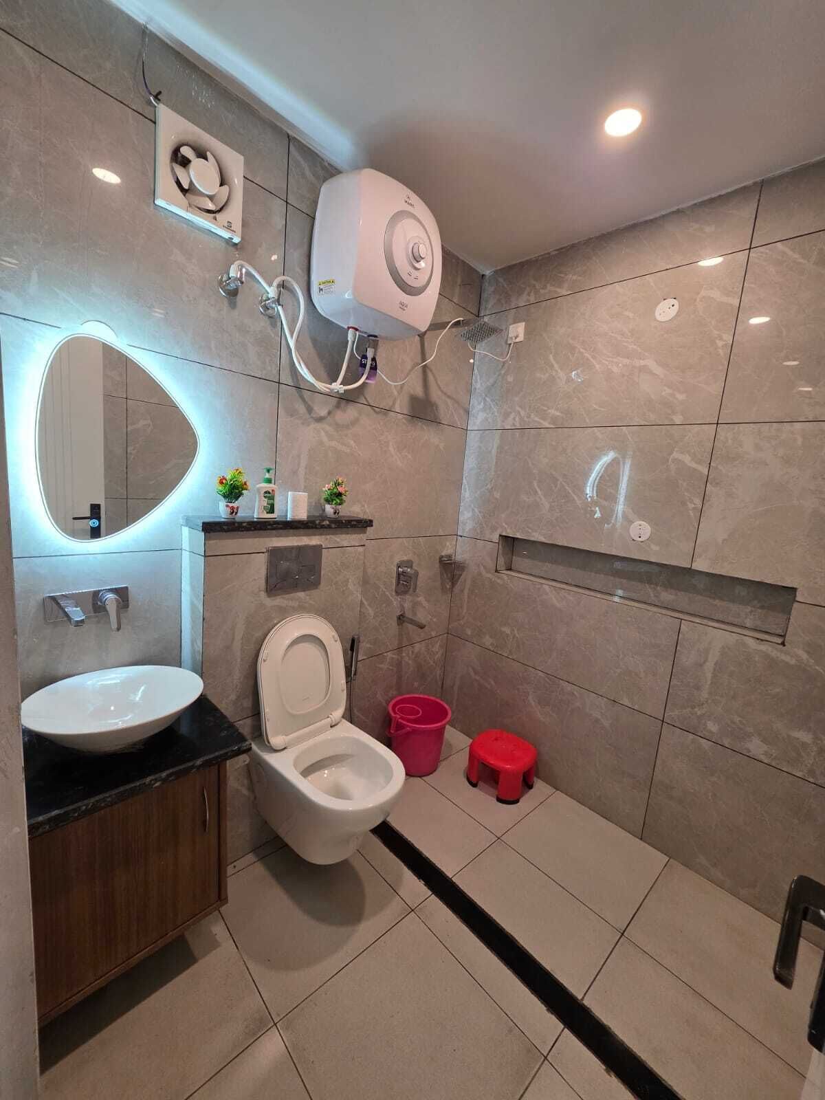 2Bhk Standard Apartment | Bathroom | Shower, towels, soap, shampoo