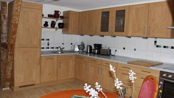 Kühlschrank, Mikrowelle, Herdplatte, Geschirrspüler