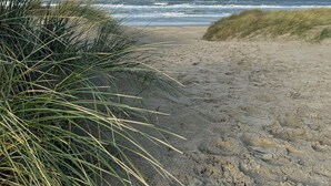 A beach with sand dunes and ocean waves. - Chalet 193 (for 4 persons) (Petten)
