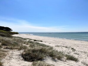 A beach with sand dunes and a clear sky. - 5 Star Holiday Home in Aakirkeby (Akirkeby)