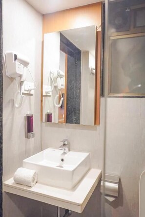 Deluxe Double or Twin Room, City View | Bathroom | Shower, free toiletries, towels, soap - Hotel Paradise  (Pune)