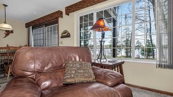 TV, fireplace, DVD player, video library