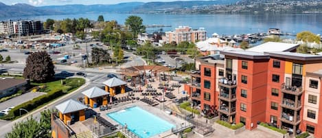 Outdoor pool, a heated pool