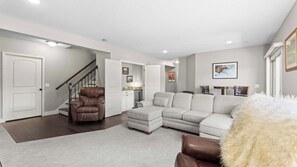 Villa, Multiple Beds, Golf View (TeeTime) | Living area - Teetime Retreat Dual-unit Stay With Boat Slip (Camdenton)