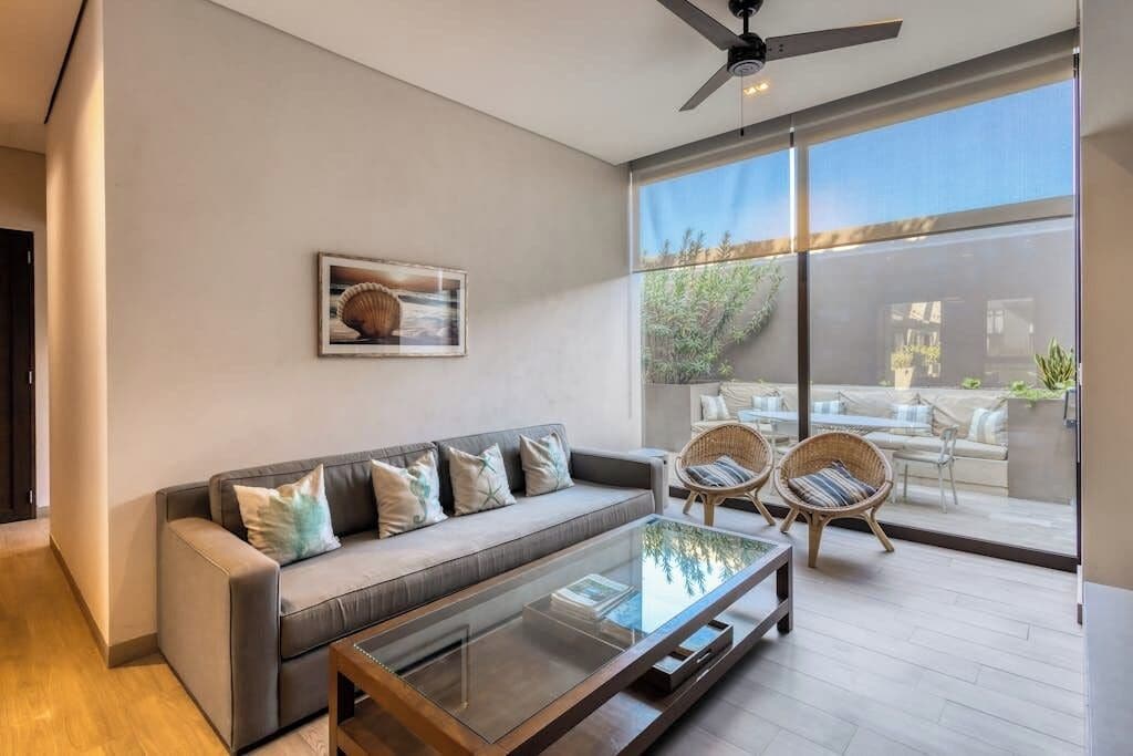 Departamento, varias camas (Marina Azul Paraiso) | Área de sala de estar