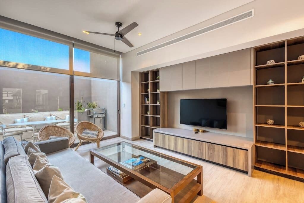 Departamento, varias camas (Marina Azul Paraiso) | Área de sala de estar