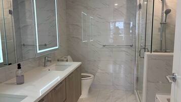 Towels, soap, toilet paper