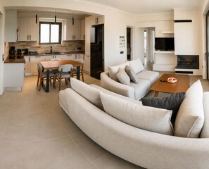 Living area - Casa Ma | Contemporary Living near Argostoli | Private Pool (Kompothekrata)
