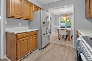 Private kitchen - Rapunzel's Retreat - HOT TUB - King Suite - 14 Min to Arrowhead Stadium (Blue Springs)