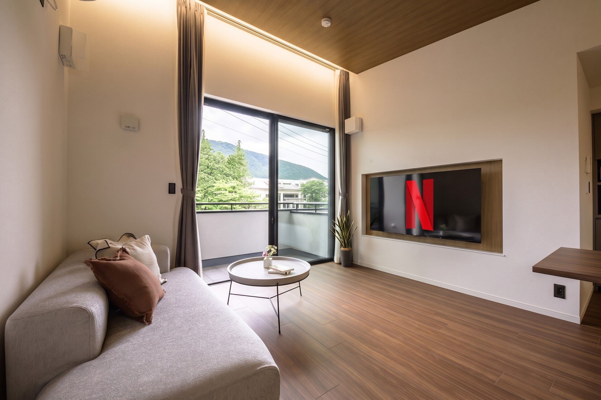Superior Villa | Living area | 55-inch LCD TV with digital channels, streaming services