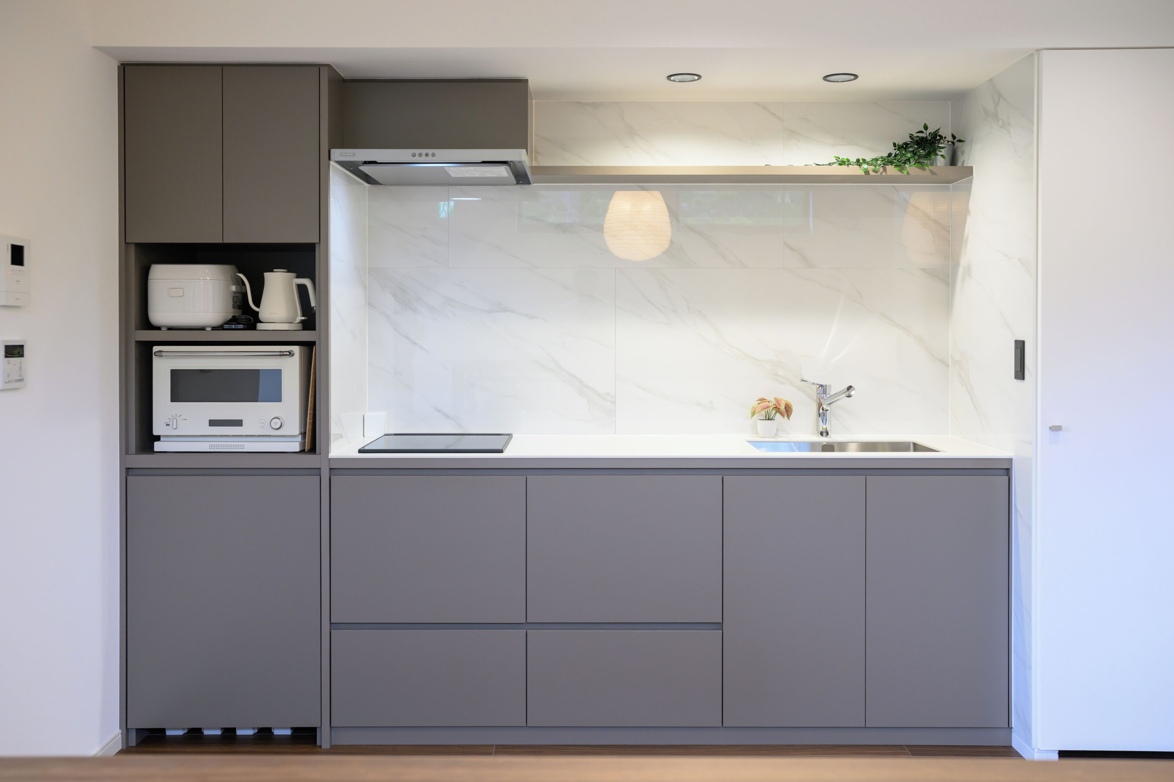 Superior Villa | Private kitchen | Full-size fridge, microwave, stovetop, rice cooker