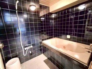 Basic Twin Room | Bathroom | Separate tub and shower, hair dryer, slippers, towels - fujioutlethotel (gotemba-shi)