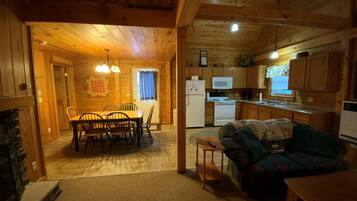TV, fireplace, DVD player