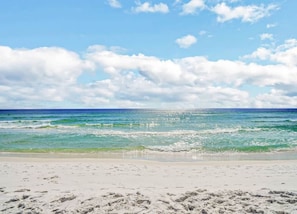 A beach with clear skies and calm waters. - 2/2 Ocean front/view, heated pool, snowbird ready (Fort Walton Beach)