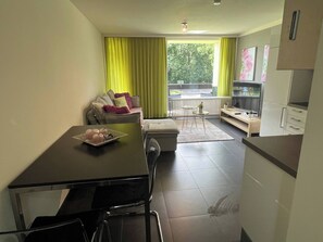 Apartment, 1 Bedroom, Patio | Living area - Modern Apartment Near Aachen & Dreiländereck (Kelmis)