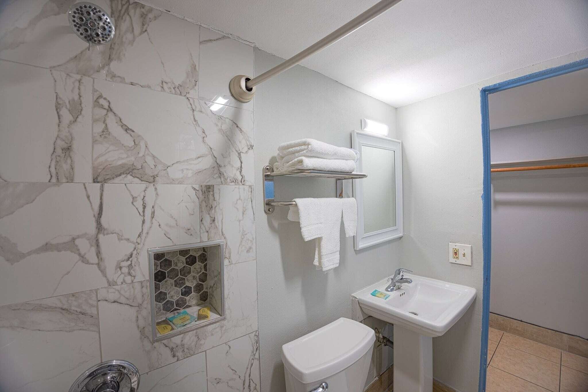 Shower, hair dryer
