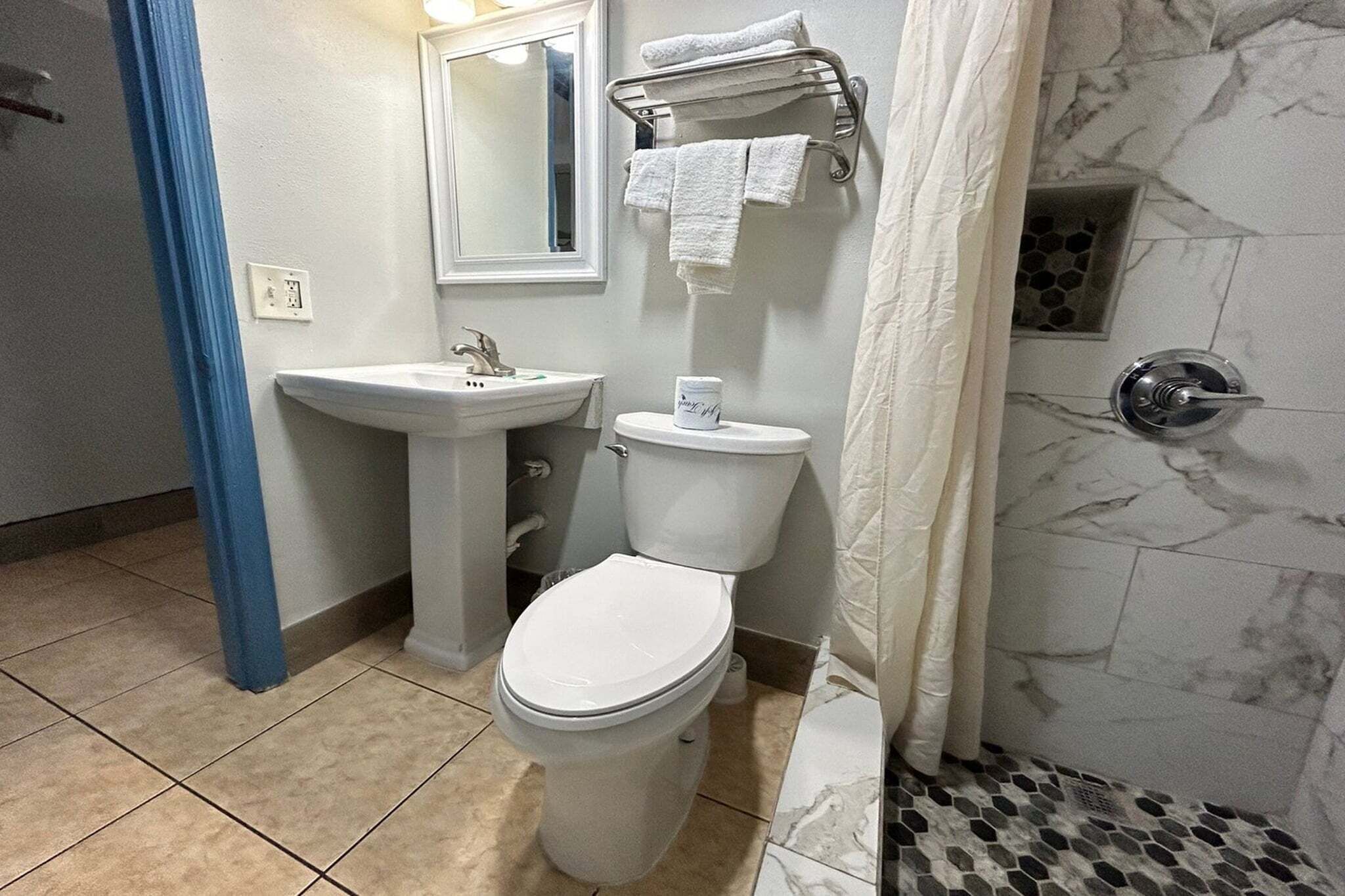 Shower, hair dryer